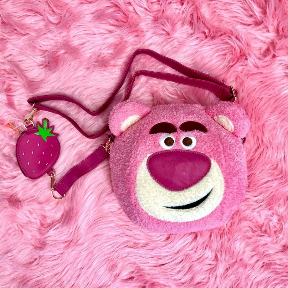 Loungefly Disney Parks Lotso Toy Story Strawberry Scented Crossbody Bag